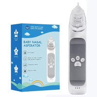 Infant Nasal Aspirator with Replacement Soft Silicone Tips and Calming Music & Light Features for 0-2 Year Baby Comfort